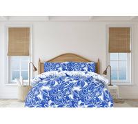 Sleepdown Reversible Hawaiian Tropic Duvet cover set -100% Polyester Microfibre, Super Soft, Blue Colour Duvet Cover and 2 Pillowcase - 3 Pcs Bedding Set (King, 230 x 220 cm)