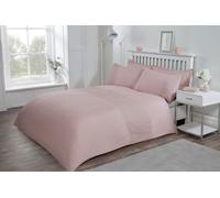 Smart Living Luxury Super Soft Stylish Lace Panel Duvet Cover with Pillowcases - Blush Pink - Double (200cm x 200cm)