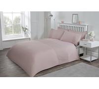 Smart Living Luxury Super Soft Stylish Lace Panel Duvet Cover with Pillowcases - Blush Pink - Super King (220cm x 260cm)