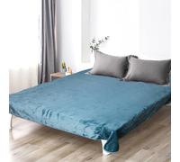 Smart Living Luxury Thick Faux Fur Mink Throw Blanket - Soft Fleece For Sofa & Bed In Teal Teal 200cm x 240cm