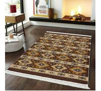 Smart Living Luxury Traditional Design Soft Reversible Washable Aqcha Rug in Mustard | Size: 160 cm x 230 cm Smart Living Mustard 160 cm x 230 cm