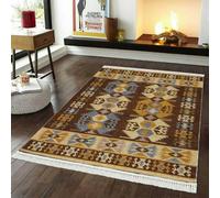 Smart Living Luxury Traditional Design Soft Reversible Washable Balkh Rug - 120Cm X 170Cm - Mustard