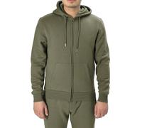 Smart Living Men's Full Zip Hoodie with Soft Touch Fabric & Pockets in Khaki | Size: Large Smart Living Khaki L