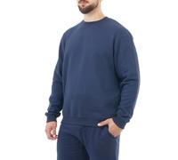 Smart Living Mens Polycotton Sweatshirt - Casual Long Sleeve Crewneck Pullover Jumper - Navy - S