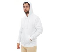 Smart Living Men's Zip-Up Hoodie - Soft, Stylish, & Durable for Everyday Wear in White | Size: Small Smart Living White S