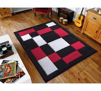 Smart Living Modern Hand Carved Multicolour Soft Thick Area Rug - Havana In Jet Black Jet Black