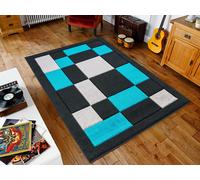 Smart Living Modern Hand Carved Multicolour Soft Thick Area Rug - Havana in Teal | Size: 200 cm x 290 cm Smart Living Teal 200 cm x 290 cm