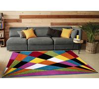 Smart Living Modern Hand Carved Multicolour Soft Thick Area Rug - Jazz In Purple Purple 60cm x 110cm