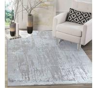 Smart Living Modern Soft Carved Area Rug, Living Room Carpet, Kitchen Floor, Bedroom Soft Rugs 60Cmx220Cm - Serenity (211 Grey)