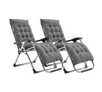 Smart Living Pair Of Zero Gravity Reclining Chair With Cushion & Pillow In Grey Grey