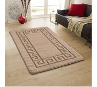 Plain Machine Washable Non Slip Door Entrance Mats:80x300cm / Beige