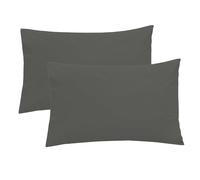Smart Living Deluxe Fitted Sheet or Pillowcase Pair - Charcoal - Pillowcase (48cm x 74cm)