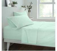 Smart Living Polycotton Bed Linen Luxury Fitted Bedsheet or Pillowcase Non Iron in Duck Egg Blue | Size: Super King Fitted Smart Living Duck Egg Blue Super King Fitted