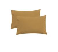 Smart Living Super Soft Easy Care Polycotton Pillowcase Pair - Ochre