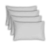 SmartLiving Cotton Pillow Cases Set of 4 - Super Soft Breathable Hypoallergenic Pillow Covers, Non-Iron White Pillowcases for Bedroom Bedding, 100% Cotton Pillow Covers, Standard Size