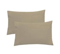 Smart Living Polycotton Housewife Pillowcases Pair 180 Thread Count - Taupe