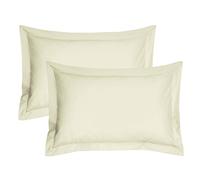 Smart Living Polycotton Oxford Percale Pillowcase Pair Non Iron - Cream