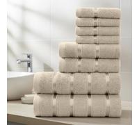 Smart Living Premium Luxury Cotton Towel Bale Set - 8 Piece Bathroom in Beige Smart Living Beige