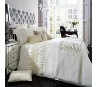 Smart Living Premium Polycotton Alina Duvet Cover With Pillowcases In Cream Cream Single