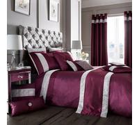 Smart Living Premium Polycotton Onyx Duvet Cover With Pillowcases in Aubergine | Size: Double Smart Living Aubergine Double