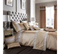 Smart Living Premium Polycotton Onyx Duvet Cover With Pillowcases In Camel Camel Single