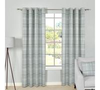 Smart Living Printed Check Eyelet Thermal Curtains - 2 Panels - 46 X 72 Inch - Green
