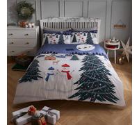 Smart Living Printed Christmas Glow In The Dark Duvet Cover With Pillowcases Multi