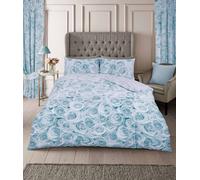 Smart Living Printed Polycotton Bellerose Duvet Cover With Pillowcases In Duck Egg Blue Duck Egg Blue Double