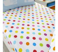 Smart Living Printed Polycotton Duvet Cover Set Or Fitted Sheet Set - Sunny Rainbow in White | Size: Single Fitted Smart Living White Single Fitted