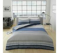 Smart Living Printed Polycotton Moxie Duvet Cover With Pillowcases In Blue Blue King