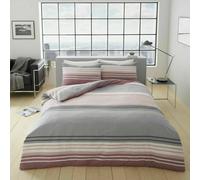 Smart Living Printed Polycotton Moxie Duvet Cover With Pillowcases In Pink Pink Double