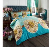 Smart Living Printed Polycotton Oooh Lala Duvet Cover With Pillowcases in Teal | Size: Double Smart Living Teal Double