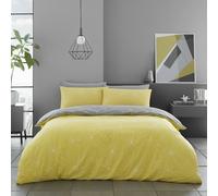 Smart Living Printed Polycotton Rex Duvet Cover With Pillowcases In Gold Gold