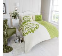 Smart Living Printed Polycotton The Real Boss Duvet Cover With Pillowcases in Green | Size: King Smart Living Green King