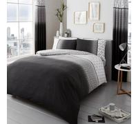 Gaveno Cavailia Luxury URBAN OMBRE Bed Set with Duvet Cover and Pillow Case, Polyester-Cotton, Grey, Double,11149378