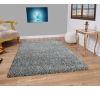 Smart Living Soft Fluffy 5Cm Thick Pile Shaggy Area Rugs For Living Room, Bedroom In Silver Silver