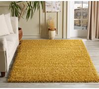 SmartLiving Rugs Living Room 80x150 cm, Ochre Area Rugs for Bedroom, Non Slip Carpet Rug, Non Shedding Floor Mat, Modern Super Soft Carpets Fluffy Shaggy Rug for Lounge, Dining Room, Bedroom