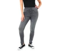 Smart Living Skinny Fit Denim Jeans Jeggings Pull On Casual With Pockets In Grey Grey 12