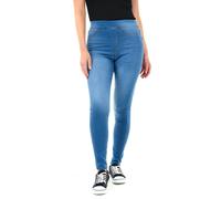 Smart Living Skinny Fit Denim Jeggings With Pockets - Classic Casual Trousers In Mid Blue Mid Blue 10