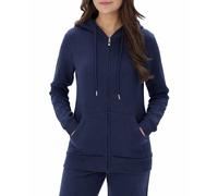 Smart Living Sleek & Versatile Polycotton Plain Zip-Up Hoodie In Navy Navy XL