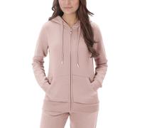 Smart Living Sleek & Versatile Polycotton Plain Zip-Up Hoodie In Pink Pink