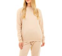 Smart Living Soft & Casual Pullover Cozy Crew Neck Sweatshirt In Stone Stone S