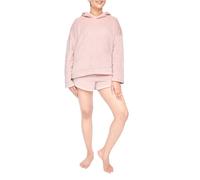 Smart Living Soft & Cozy Fleece Loungewear Hoodie & Short Set In Pink Pink S