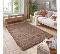 Smart Living Soft Fluffy 5cm Thick Pile Shaggy Area Rugs for Living Room, Bedroom in Beige | Size: 60 cm x 110 cm Smart Living Beige 60 cm x 110 cm