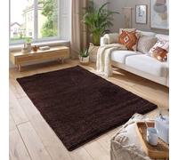 Smart Living Soft Fluffy 5Cm Thick Pile Shaggy Area Rugs For Living Room, Bedroom In Brown Brown 80cm x 150cm