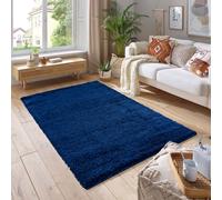 Smart Living Soft Fluffy 5Cm Thick Pile Shaggy Area Rugs For Living Room, Bedroom In Dark Blue Dark Blue 60cm x 110cm