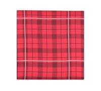 Sleepdown Luxury Napkins 100% Cotton Check Cloth Linen Soft Washable Dinner Party Table Wedding Serviettes - 4 Pack - Red (41cm X 41cm)