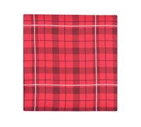 Sleepdown Luxury Napkins 100% Cotton Check Cloth Linen Soft Washable Dinner Party Table Wedding Serviettes - 4 Pack - Red (41cm X 41cm)