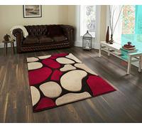Smart Living Stone Carved Rug - Brown Red - Brown Red - 160cm x 230cm (5.2ft x 7.5ft)