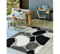 Smart Living Stone Carved Rug - Grey Black - 60cm x 110cm (2ft x 3.5ft)